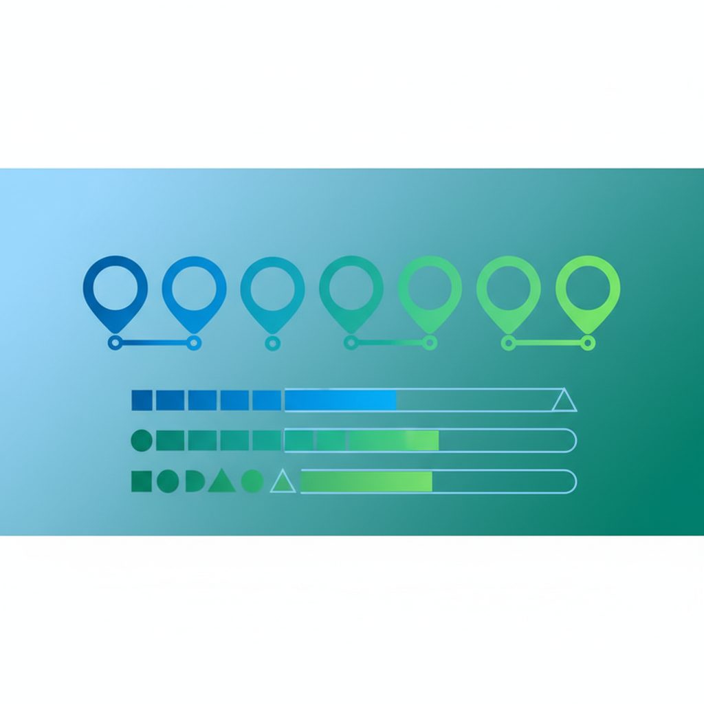 A calendar with milestone markers showing 6-month learning journey, progress bars for each skill are