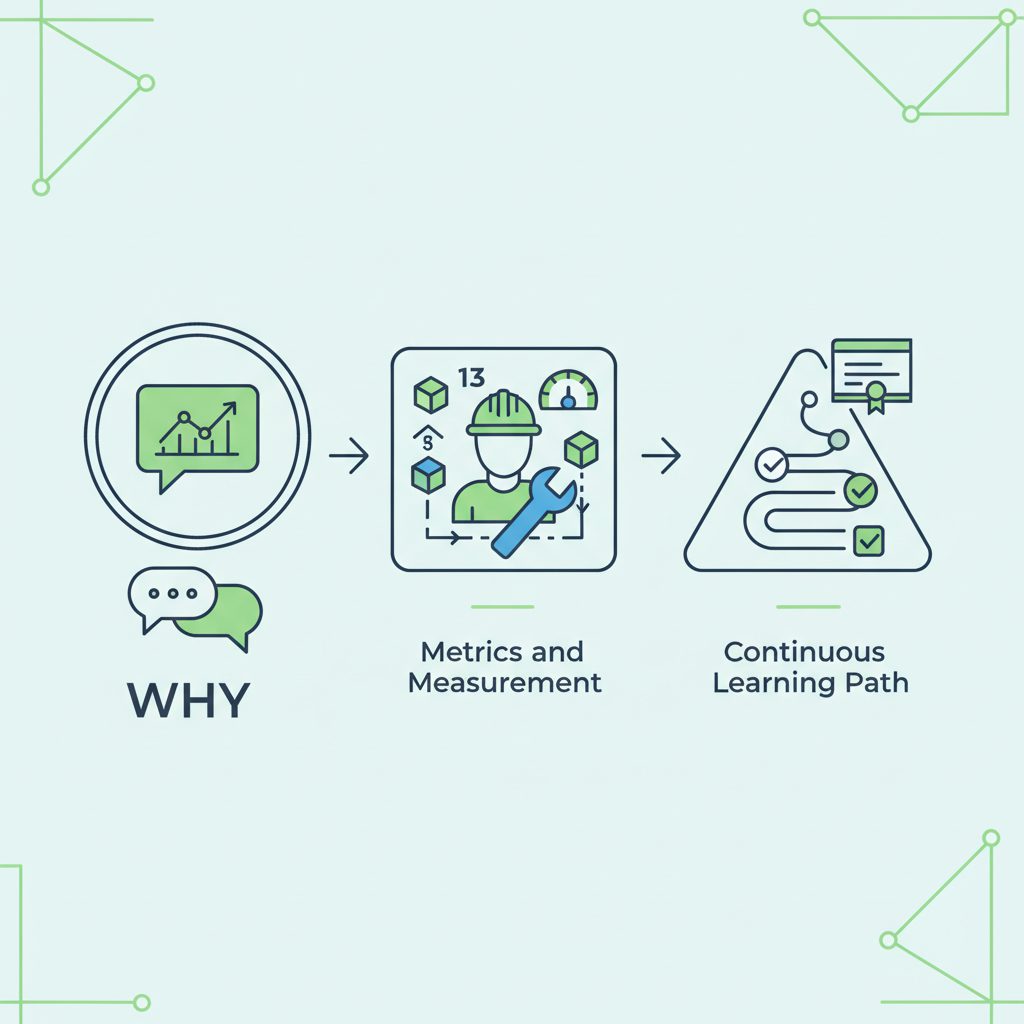 Three key points summary illustration for SRE interview success: icon 1